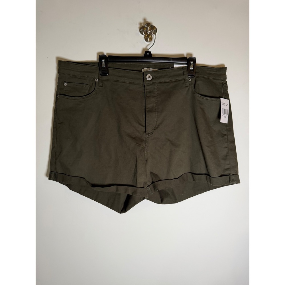 Sts Blue Molly High Rise Shorts Olive Green Cuffed Size 35 20